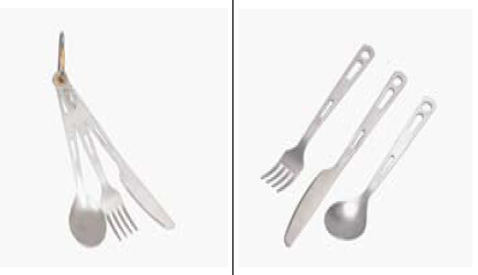 Three Pieces Titanium Cutlery